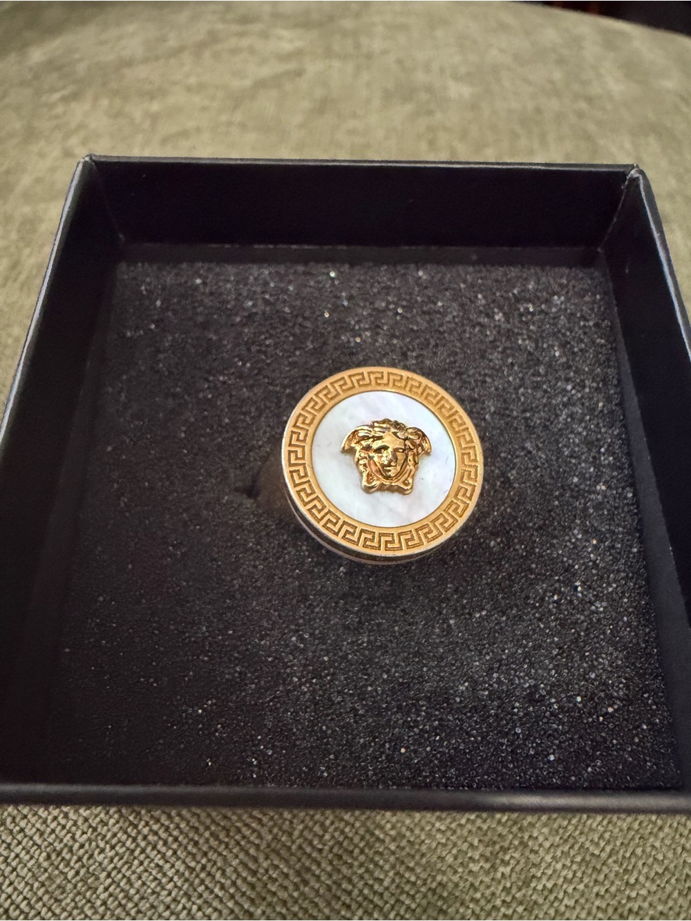 Versace Medusa Ring - Mother of Pearl & Gold
